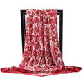 90*90cm Silk Scarves Women Foulard Satin Square Head Hijab Ladies Luxury Brand Shawls Bandana Large wrap bandanna muffler pareo