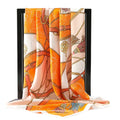 90*90cm Silk Scarves Women Foulard Satin Square Head Hijab Ladies Luxury Brand Shawls Bandana Large wrap bandanna muffler pareo