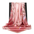 90*90cm Silk Scarves Women Foulard Satin Square Head Hijab Ladies Luxury Brand Shawls Bandana Large wrap bandanna muffler pareo