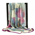 90*90cm Silk Scarves Women Foulard Satin Square Head Hijab Ladies Luxury Brand Shawls Bandana Large wrap bandanna muffler pareo