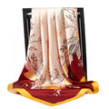 90*90cm Silk Scarves Women Foulard Satin Square Head Hijab Ladies Luxury Brand Shawls Bandana Large wrap bandanna muffler pareo