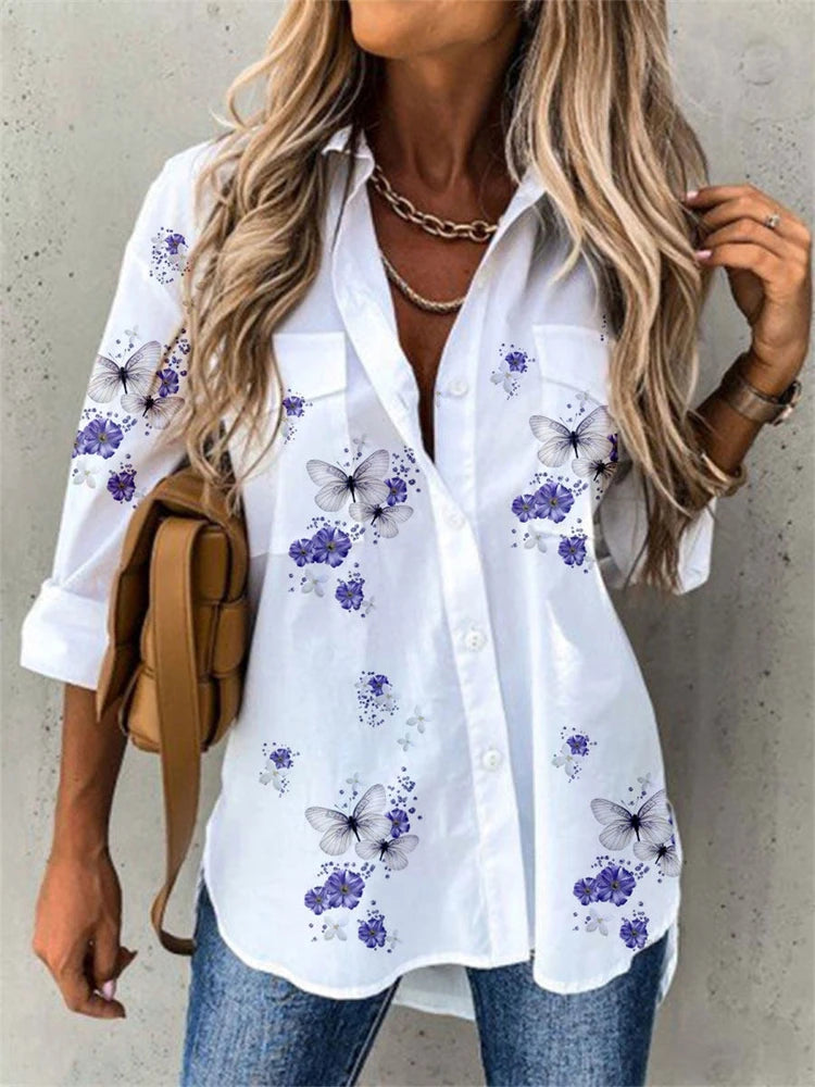 Blusa Feminina Casual de Manga Longa – Elegante e Versátil  Blusa feminina de manga longa, perfeita para uso diário  Design casual, mas elegante, ideal para escritório ou eventos informais