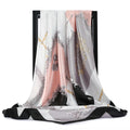 90*90cm Silk Scarves Women Foulard Satin Square Head Hijab Ladies Luxury Brand Shawls Bandana Large wrap bandanna muffler pareo