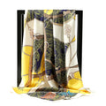 90*90cm Silk Scarves Women Foulard Satin Square Head Hijab Ladies Luxury Brand Shawls Bandana Large wrap bandanna muffler pareo