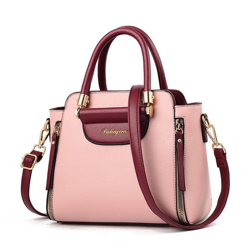 Bolsa Feminina 2025 – Tendência Hit Color, Estilo Europeu e Americano, Bolsa de Ombro e Mão