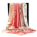 90*90cm Silk Scarves Women Foulard Satin Square Head Hijab Ladies Luxury Brand Shawls Bandana Large wrap bandanna muffler pareo