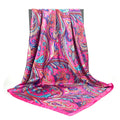 90*90cm Silk Scarves Women Foulard Satin Square Head Hijab Ladies Luxury Brand Shawls Bandana Large wrap bandanna muffler pareo