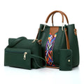 Conjunto de bolsas femininas 4 em 1, perfeito para organizar seus pertences com estilo. Inclui bolsa de ombro, crossbody e acessórios práticos para o dia a dia.