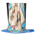 90*90cm Silk Scarves Women Foulard Satin Square Head Hijab Ladies Luxury Brand Shawls Bandana Large wrap bandanna muffler pareo