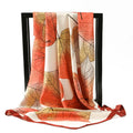 90*90cm Silk Scarves Women Foulard Satin Square Head Hijab Ladies Luxury Brand Shawls Bandana Large wrap bandanna muffler pareo