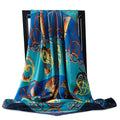 90*90cm Silk Scarves Women Foulard Satin Square Head Hijab Ladies Luxury Brand Shawls Bandana Large wrap bandanna muffler pareo