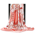 90*90cm Silk Scarves Women Foulard Satin Square Head Hijab Ladies Luxury Brand Shawls Bandana Large wrap bandanna muffler pareo