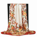 90*90cm Silk Scarves Women Foulard Satin Square Head Hijab Ladies Luxury Brand Shawls Bandana Large wrap bandanna muffler pareo