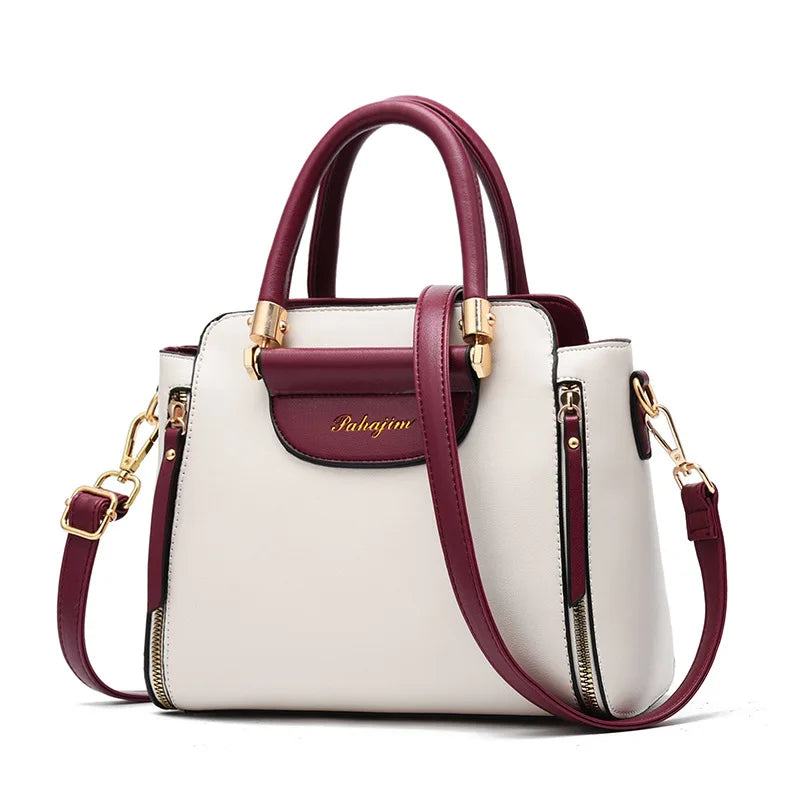 Bolsa Feminina 2025 – Tendência Hit Color, Estilo Europeu e Americano, Bolsa de Ombro e Mão