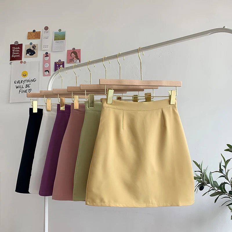 Saia Feminina Mini A-Line – Alta Cintura, Verão 2025
