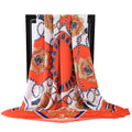 90*90cm Silk Scarves Women Foulard Satin Square Head Hijab Ladies Luxury Brand Shawls Bandana Large wrap bandanna muffler pareo
