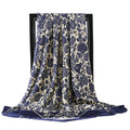 90*90cm Silk Scarves Women Foulard Satin Square Head Hijab Ladies Luxury Brand Shawls Bandana Large wrap bandanna muffler pareo