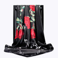 90*90cm Silk Scarves Women Foulard Satin Square Head Hijab Ladies Luxury Brand Shawls Bandana Large wrap bandanna muffler pareo