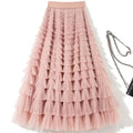 Saia Doce Estilo Camadas – Cintura Elástica, Midi