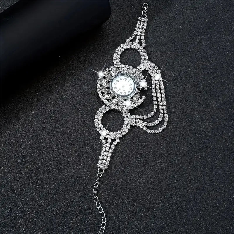 Relógio Feminino Fashion – Pulseira em Liga de Zinco com Detalhe em ambar