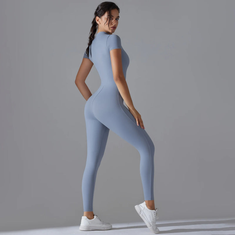 Body Fitness Feminino – Macacão Esportivo para Yoga, Academia e Treinos, Respirável, de Secagem Rápida e com Efeito Push-Up
