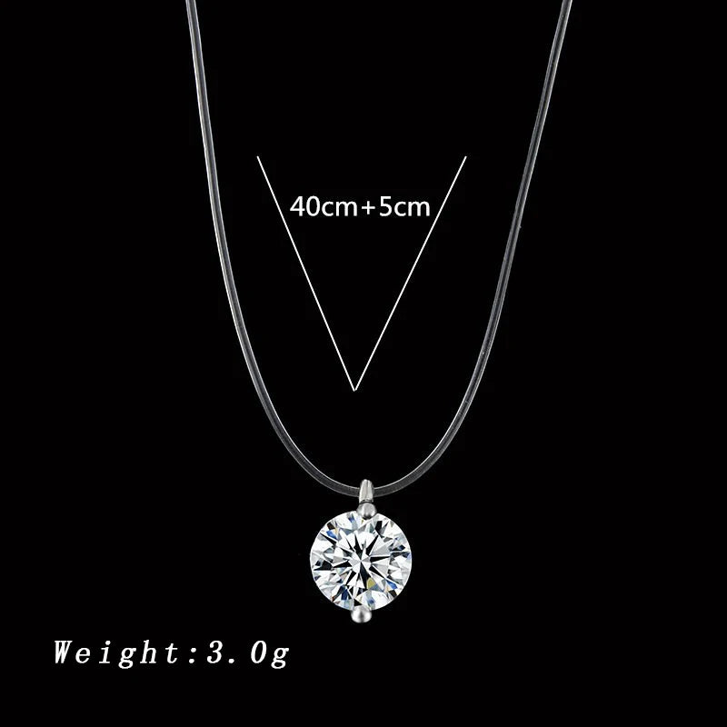 Colar Choker Curto com Pingente de Strass – Feminino