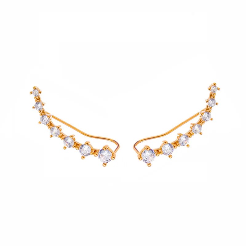 Brincos Femininos de Prata 925 com Coração de Cristal – Moda
