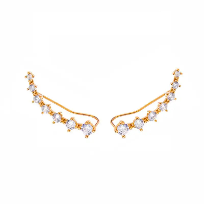 Brincos Coreanos de Estrela com Zircônia – Fashion 2025