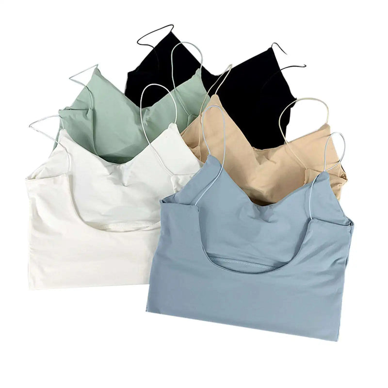 Top Feminino em Seda Gelada – Sem Costura, Com Bojo, Estilo Bralette e Conforto Sem Aro