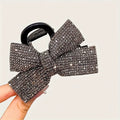 Presilha de Cabelo Feminina Luxo – Laço com Strass, Grande e Brilhante, Shark Clip Elegante