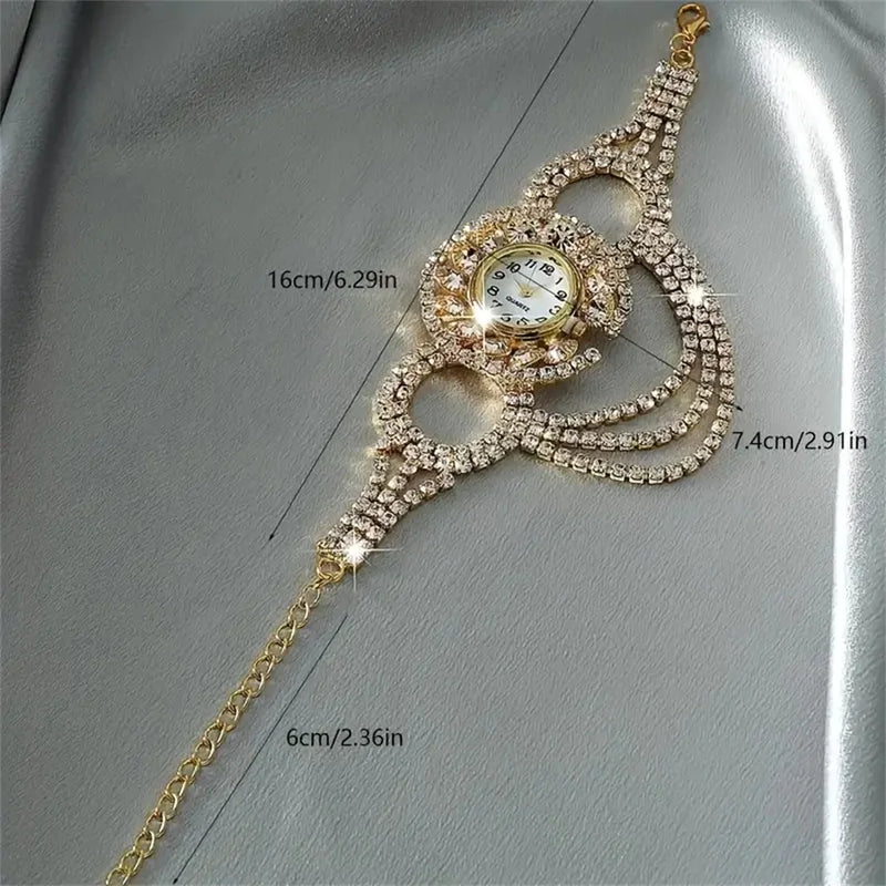 Relógio Feminino Fashion – Pulseira em Liga de Zinco com Detalhe em ambar