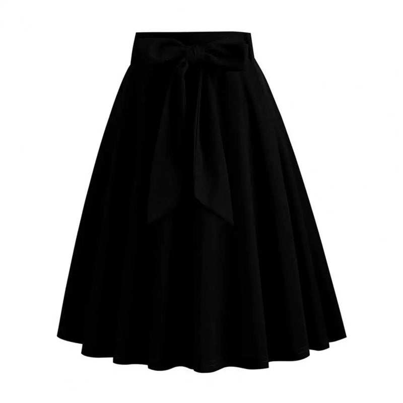 Saia Vintage Feminina – Estilo Swing Pin-Up, Cintura Alta, Casual e Elegante