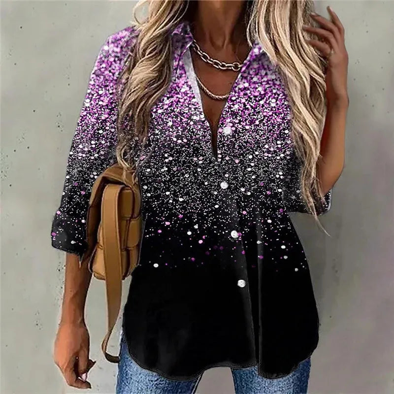 Blusa Feminina 3D Estampada – Manga Longa Streetwear
