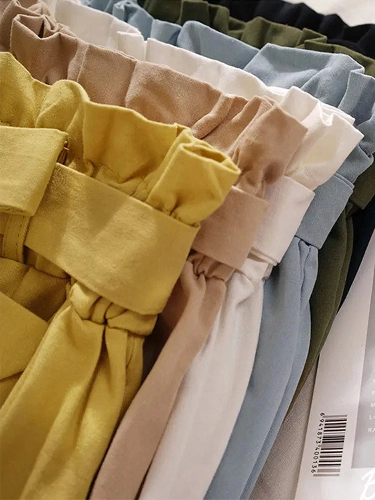 Saia Midi Feminina – Cintura Alta, Botões e Plissada Estilo Coreano