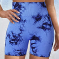 Shorts de Yoga Feminino Tie Dye | Shorts Fitness de Cintura Alta