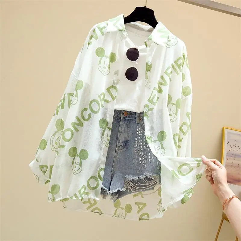Blusa Feminina Mickey Mouse – Manga Longa Casual