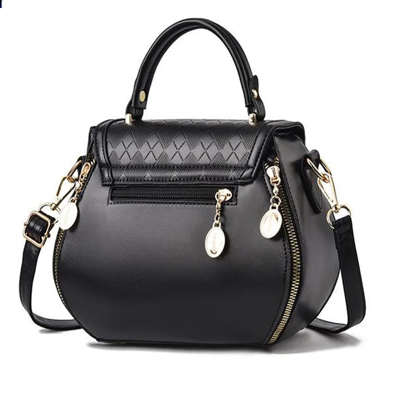 Bolsa Feminina de Ombro e Mão –  Luxo com Laço em Couro Genuíno