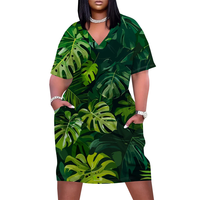 Vestido Plus Size Feminino Tie Dye – Verão Festival 2026