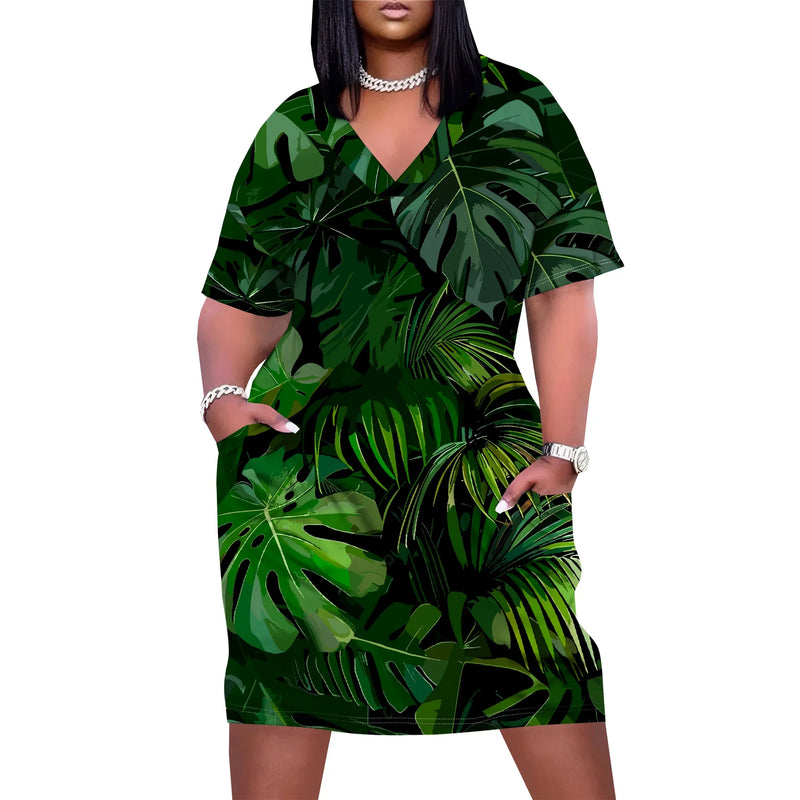 Vestido Plus Size Feminino Tie Dye – Verão Festival 2026