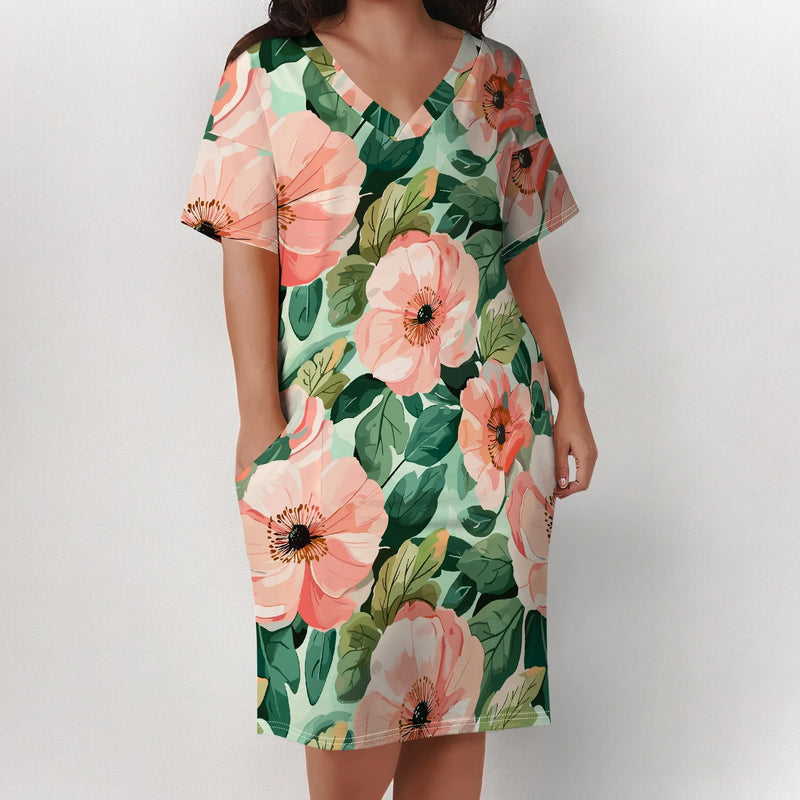 Vestido Plus Size Feminino Tie Dye – Verão Festival 2026