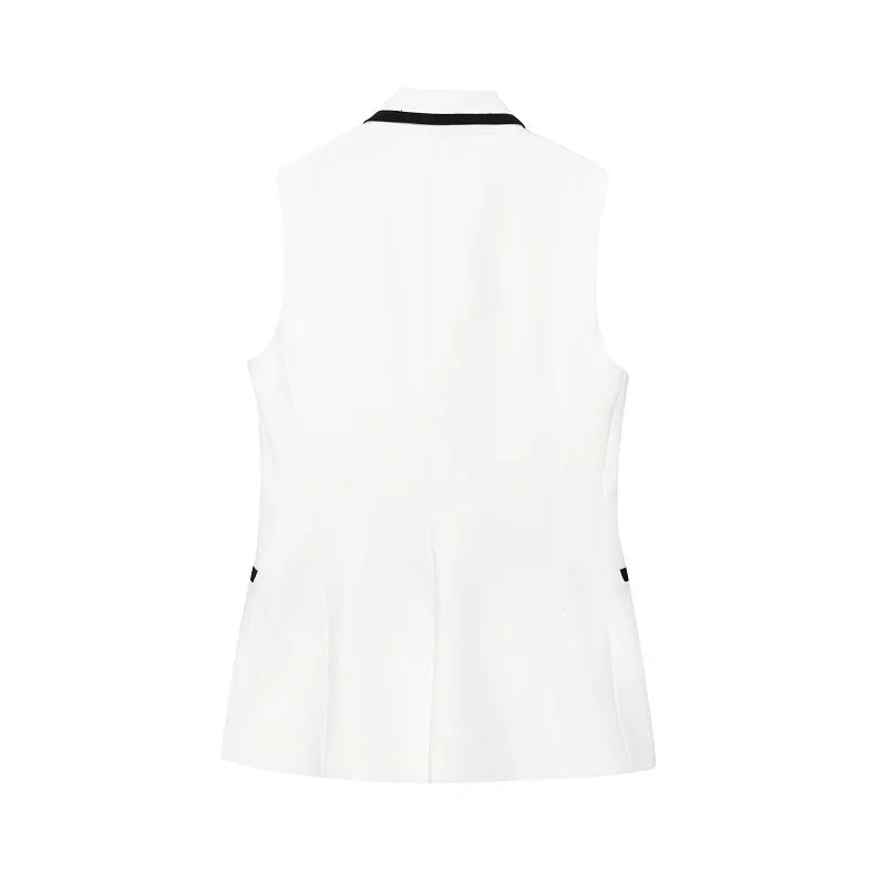 Conjunto Feminino 2 Peças 2026 – Colete Sem Mangas e Shorts Bermuda, Casual e Elegante