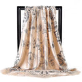 Lenço Quadrado Feminino 90x90cm – Cetim Toque de Seda, Estampado Fashion, Echarpe/Scarf/ Bandana de Luxo