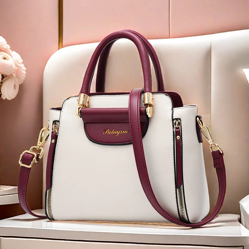Bolsa Feminina 2025 – Tendência Hit Color, Estilo Europeu e Americano, Bolsa de Ombro e Mão