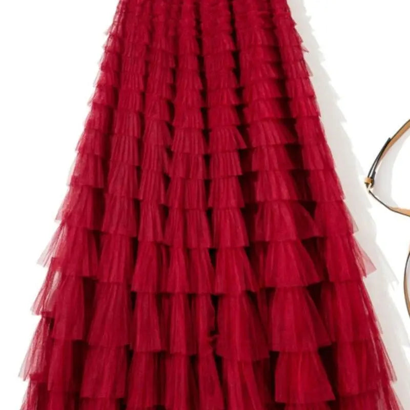 Saia Doce Estilo Camadas – Cintura Elástica, Midi