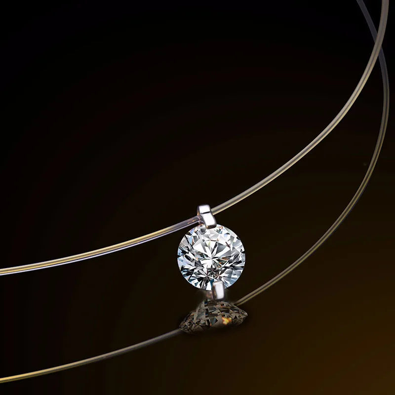 Colar Choker Curto com Pingente de Strass – Feminino