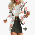 Eleve seu estilo no trabalho ou em eventos casuais com este conjunto feminino elegante de primavera 2026 composto por blazer de manga longa