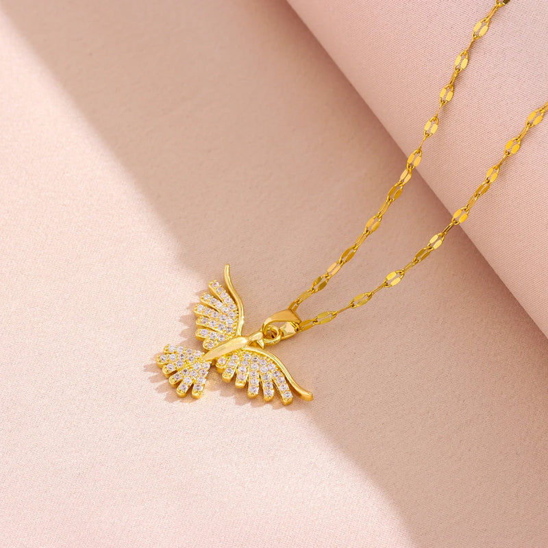 Colar Phoenix Vintage Banhado a Ouro 18K – Estilo Retrô para Mulheres