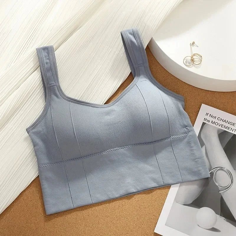 Top Esportivo Feminino Sem Costura – Suporte Anti-Suor, Yoga e Fitness 2026