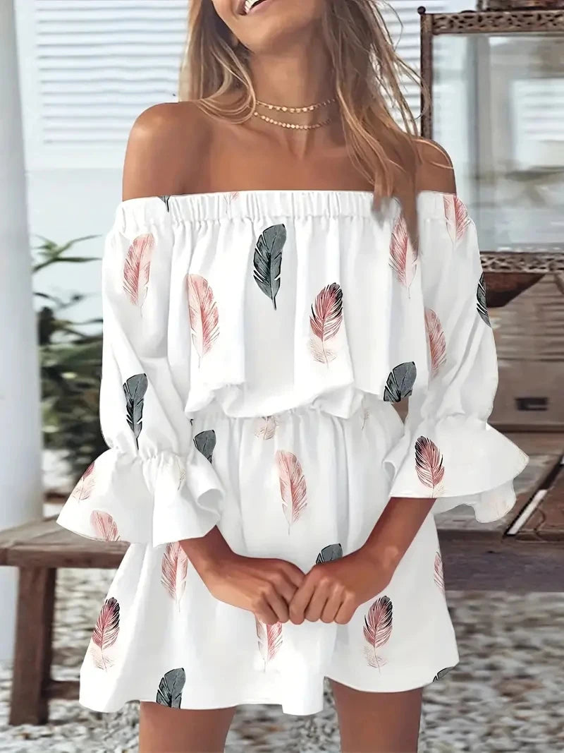 Blusa leve e elegante, estilo boho com ombro a ombro, decote em V e costas abertas. Perfeita para looks de verão, férias ou ocasiões casuais, unindo conforto e charme feminino.