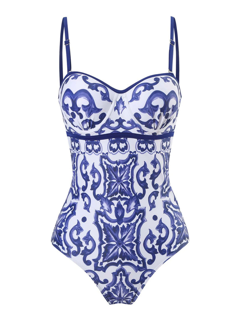 Arrase neste verão com este maiô feminino vintage 2023 de uma peça. Com efeito push up e estampa retrô, ele valoriza a silhueta, oferecendo conforto, suporte e estilo sofisticado